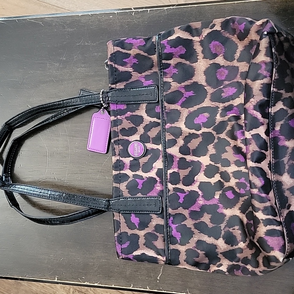 Coach leopard tote